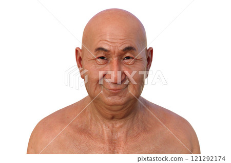 A smiling man, 3D illustration 121292174