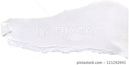 Real torn crumpled white paper piece for used as background or backdrop. For scrapbooking, paper collage making. 121292641