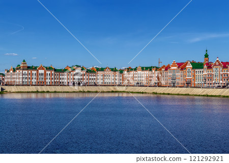 Embankment of the Malaya Kokshaga river, Yoshkar-Ola, Russia Embankment of the Malaya Kokshaga river, Yoshkar-Ola, Russia 121292921