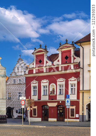 Square in Tabor, Czech Republic 121293033