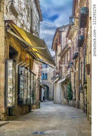 Street in San Marina city 121293259