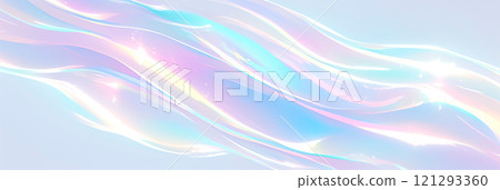 Ethereal digital waves imbued with holographic luminescence 121293360