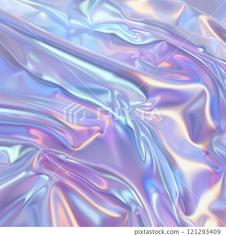 Gentle holographic currents flowing in a tranquil pastel dreamscape 121293409