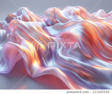 Surreal waves of satin in a tranquil holographic dawn Surreal waves of satin in a tranquil holographic dawn 121293410