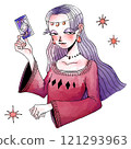 有塔羅牌的女性算命師 121293963