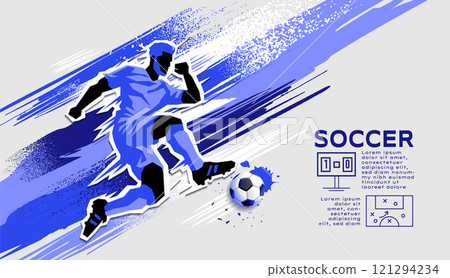 Soccer Template design , Football banner, Sport layout design, Blue Theme Soccer Template design , Football banner, Sport layout design, Blue Theme 121294234