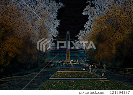 Obelisk to an unknown sailor in Odessa on the Alley of Glory. In Odessa, in Shevchenko Park, there is a monument to an unknown sailor with an eternal flame burning next to it. 121294387