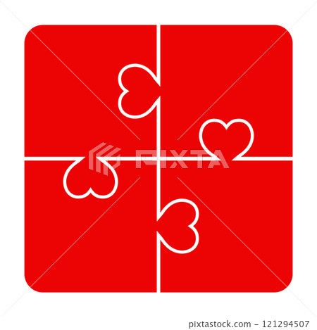 Puzzle with heart shapes, heart love valentine puzzle piece jigsaw Puzzle with heart shapes, heart love valentine puzzle piece jigsaw 121294507