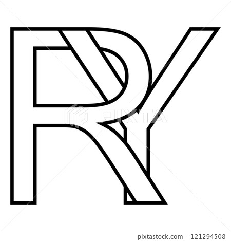 Logo sign ry yr icon double letters logotype r y Logo sign ry yr icon double letters logotype r y 121294508