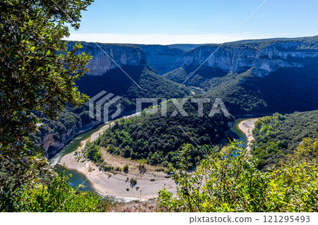 Great canyon of the Ardeche, Cevennes, France 121295493