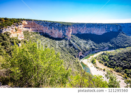 Great canyon of the Ardeche, Cevennes, France 121295560