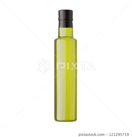 Olive oil bottle green glass vector mockup Olive oil bottle green glass vector mockup 121295719