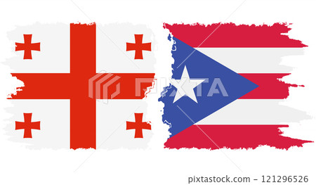 Puerto Rico and Georgia grunge flags connection vector Puerto Rico and Georgia grunge flags connection vector 121296526