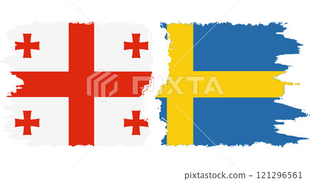 Sweden and Georgia grunge flags connection vector Sweden and Georgia grunge flags connection vector 121296561