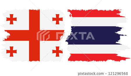 Thailand and Georgia grunge flags connection vector Thailand and Georgia grunge flags connection vector 121296568