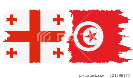 Tunisia and Georgia grunge flags connection vector Tunisia and Georgia grunge flags connection vector 121296573