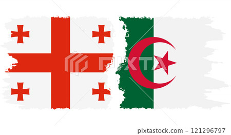 Algeria and Georgia grunge flags connection vector Algeria and Georgia grunge flags connection vector 121296797