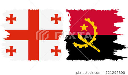 Angola and Georgia grunge flags connection vector Angola and Georgia grunge flags connection vector 121296800
