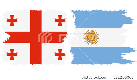 Argentina and Georgia grunge flags connection vector Argentina and Georgia grunge flags connection vector 121296803