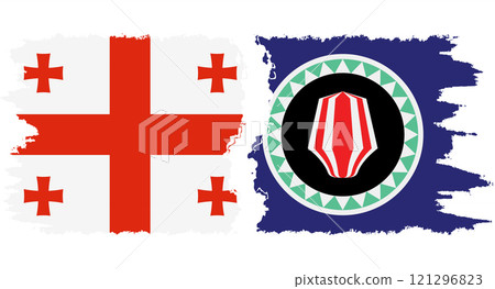 Bougainville and Georgia grunge flags connection vector Bougainville and Georgia grunge flags connection vector 121296823