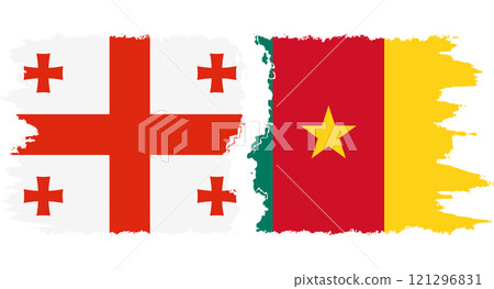 Cameroon and Georgia grunge flags connection vector Cameroon and Georgia grunge flags connection vector 121296831