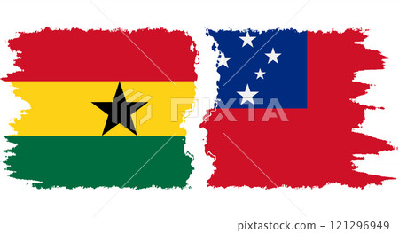 Independent State and Ghana grunge flags connection vector Independent State and Ghana grunge flags connection vector 121296949