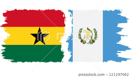 Guatemala and Ghana grunge flags connection vector Guatemala and Ghana grunge flags connection vector 121297062