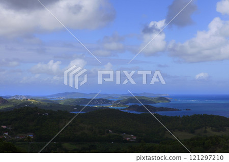 landscape of Martinique island, french west indies 121297210