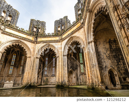 The Capelas Imperfeitas, Unfinished Chapels of Monastery of Batalha at Batalha, Portugal. 121298212