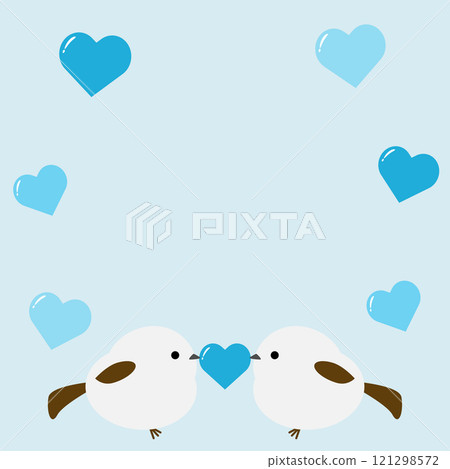 白色情人節背景與可愛的條紋長尾蛾 白色情人節背景與可愛的條紋長尾蛾 121298572