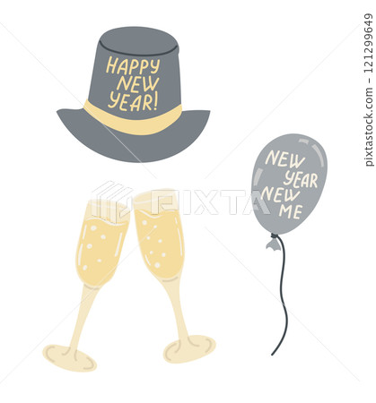 New Years celebration illustration New Years celebration illustration 121299649
