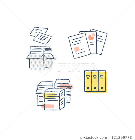 紙質文件和材料的圖像 121299778