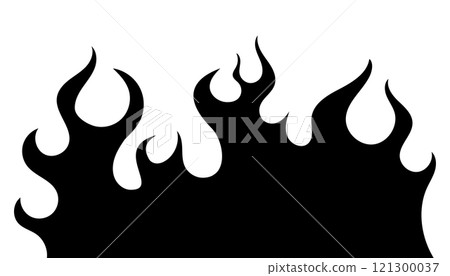 Tribal flame silhouette motorcycle and car decal. Vector illustration 121300037