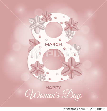 Postcard in pink tones for March 8 121300099