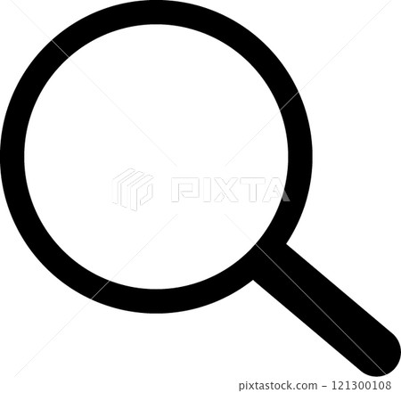 簡單的放大鏡圖標 簡單的放大鏡圖標 121300108