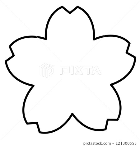 Simple and cute cherry blossom illustration 121300553