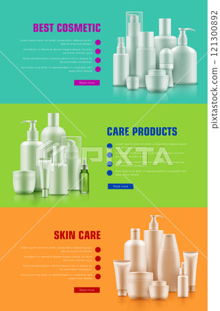 Cosmetic container poster Cosmetic container poster 121300892