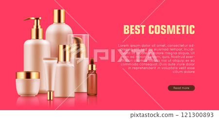 Cosmetic bottle mockup ad Cosmetic bottle mockup ad 121300893