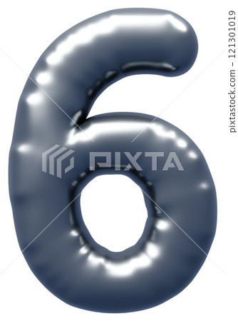 3D image_balloon_6_silver 121301019