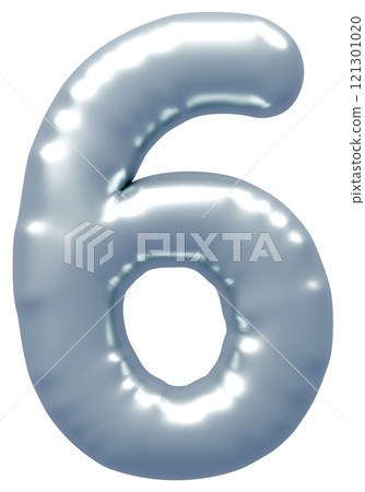 3D image_balloon_6_silver 121301020