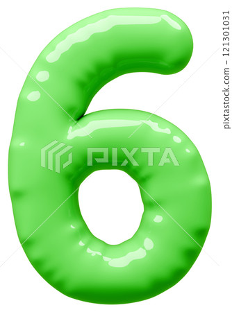 3D image_balloon_6_green 121301031