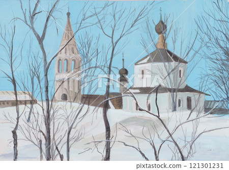 View of the Orthodox Church in Winter 121301231