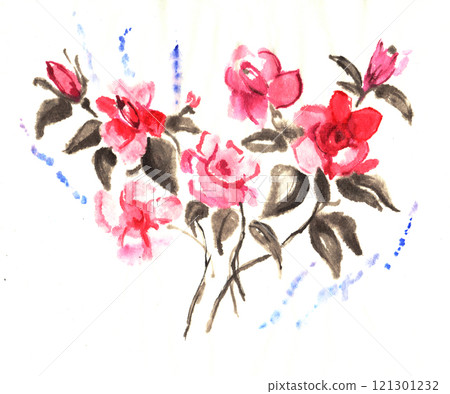 bouquet of red roses i 121301232