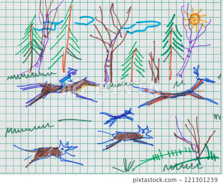 dog hunt for deer 121301239