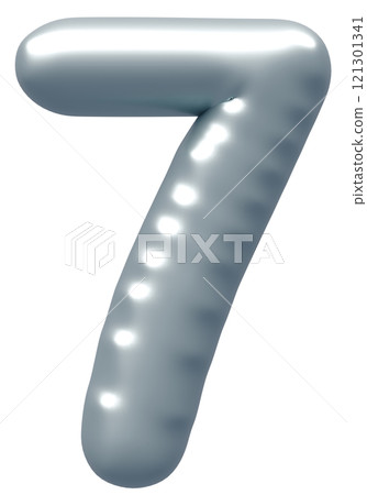 3D image_balloon_7_silver 121301341