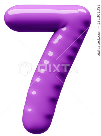 3D image_balloon_7_purple 3D image_balloon_7_purple 121301352