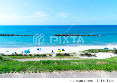 Blue sea beach Blue sea beach 121301480