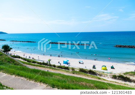 Blue sea beach Blue sea beach 121301483