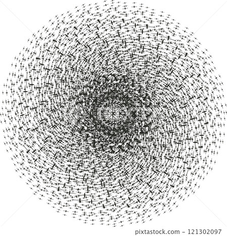 Colorful spiral, swirl, twirl element. Helix, volute and vortex icon, Colorful abstract concentric and radial lines. Spiral, swirl, twirl element 121302097