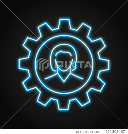 Knowledge and skills neon icon Knowledge and skills neon icon 121302467